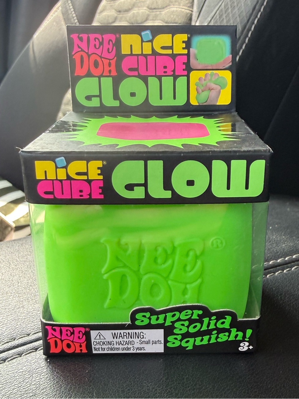 Needoh Nice Cube Glow Super Solid Squish - Green